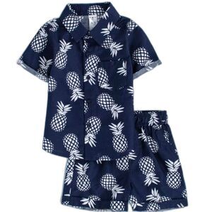 GAP Body 2 Piece Outfit Set Pineapple Print Sleepwear Women's Size S/P